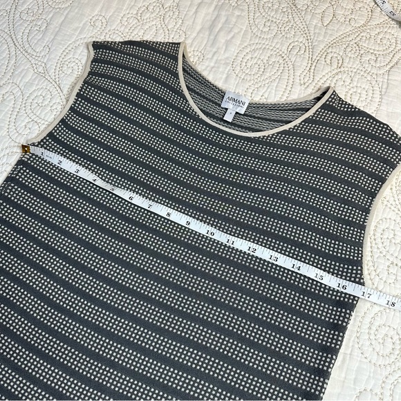 Armani lightweight knit sleeveless stripe top - Picture 3 of 9